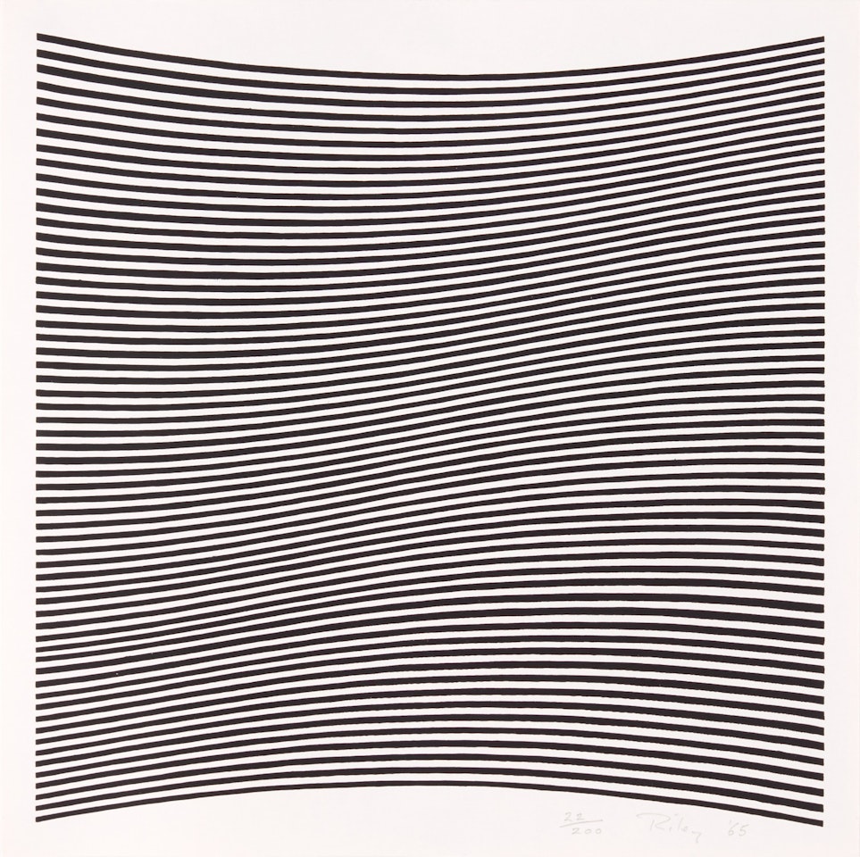 Untitled (La Lune En Rodage - Carlo Belloli) (Schubert 6) by Bridget Riley