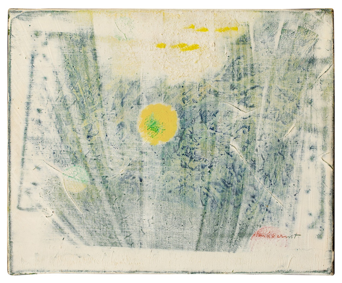 Forêt blanche et soleil jaune by Max Ernst