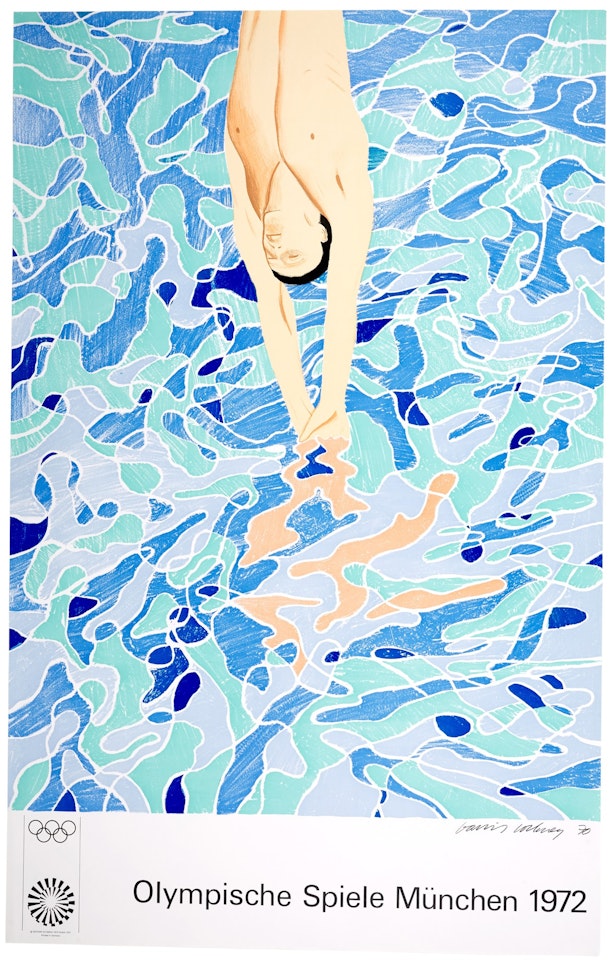 Diver Poster for Olympische Spiele München by David Hockney