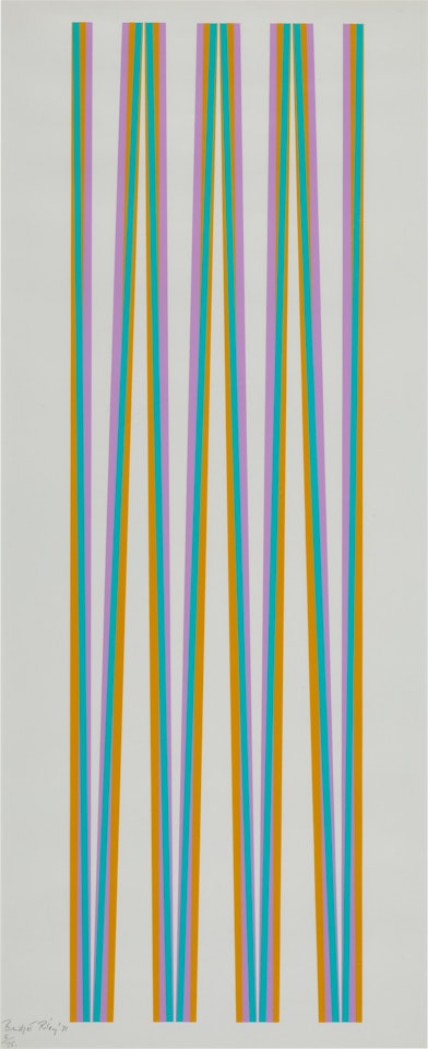 Untitled (Elongated Triangles 4) (S. 12) by Bridget Riley