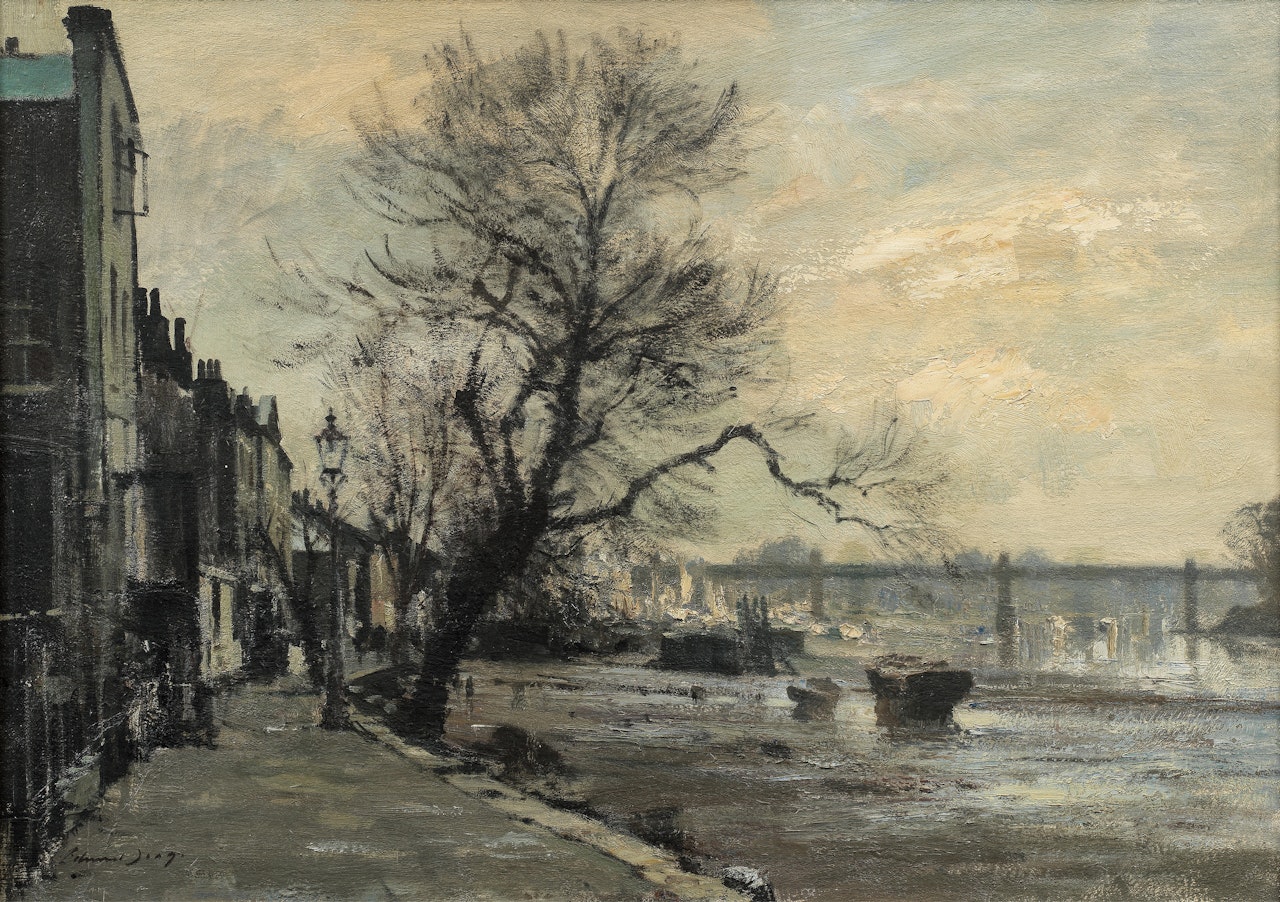 Winter Morning, Strand-on-the-Green by Edward Seago