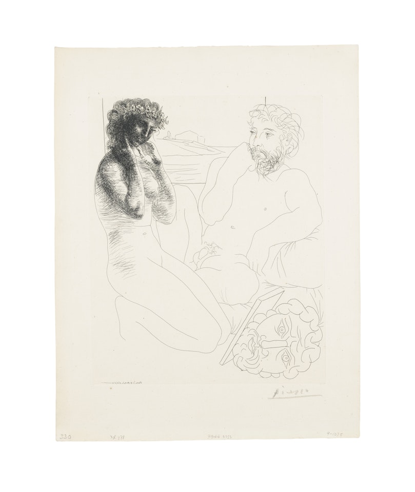 Sculpteur et modèle agenouillé, from: La Suite Vollard by Pablo Picasso