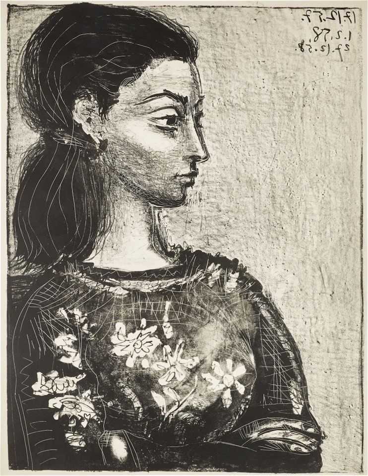 Femme au Corsage à Fleurs (B. 847; M. 307) by Pablo Picasso