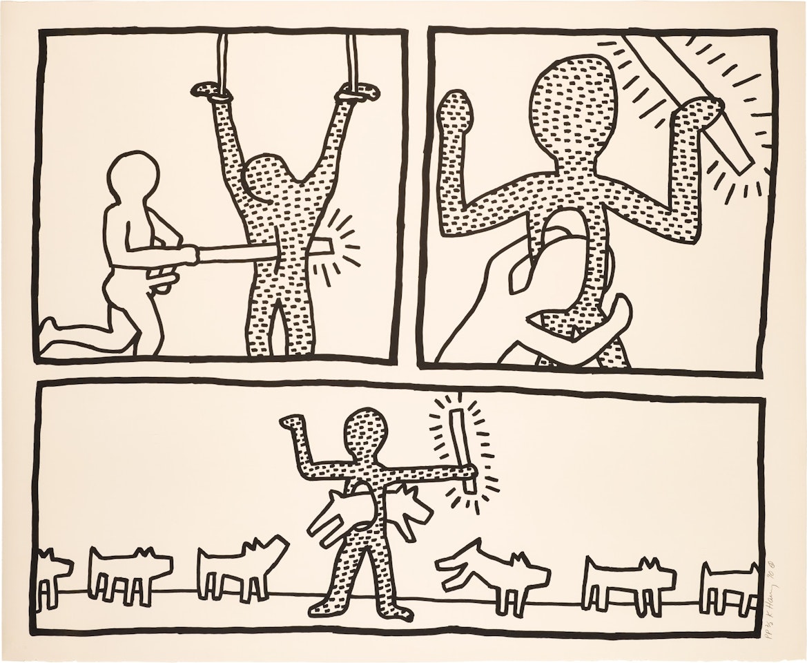 Blueprint Drawings 4 by Keith Haring