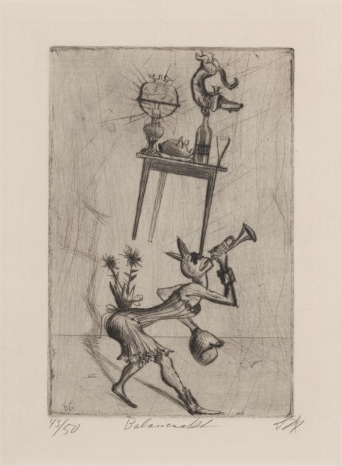 Balanceakt, from Zirkus (Karsch 35) by Otto Dix