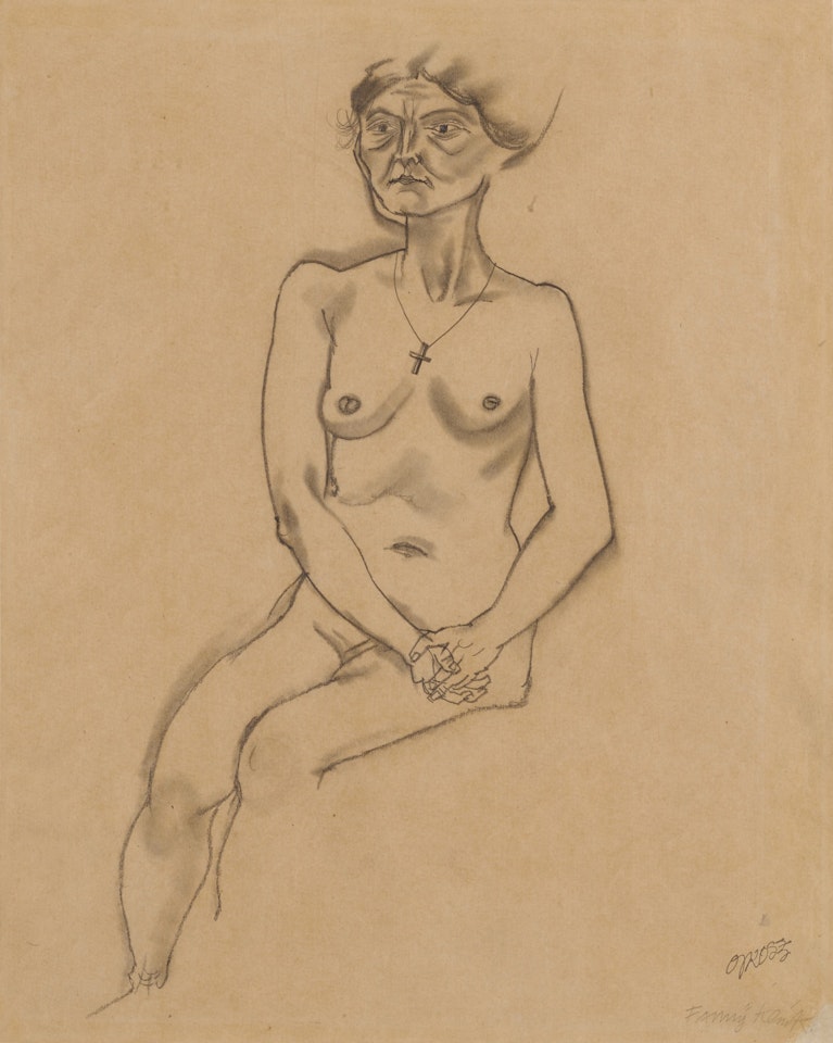 Sitzender Weiblicher Akt by George Grosz