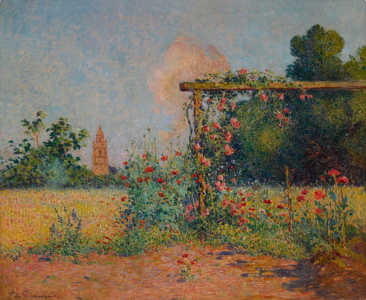Le Jardin fleuri devant l'église du Croisic by Ferdinand du Puigaudeau