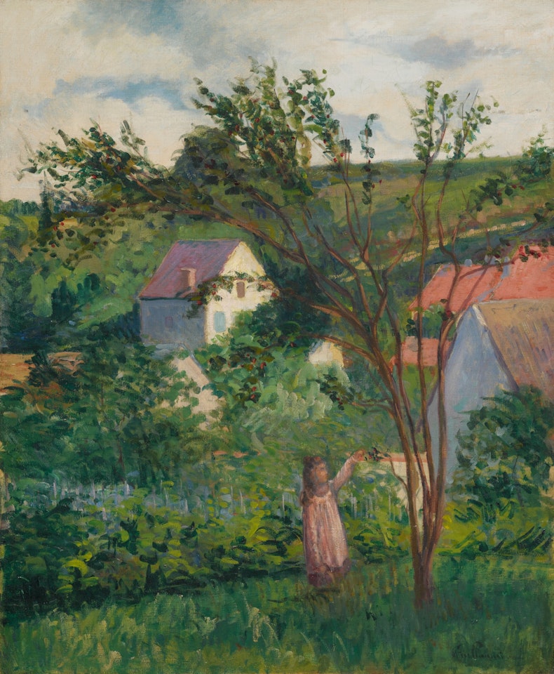 Cueillette des cerises à Auvers by Armand Guillaumin