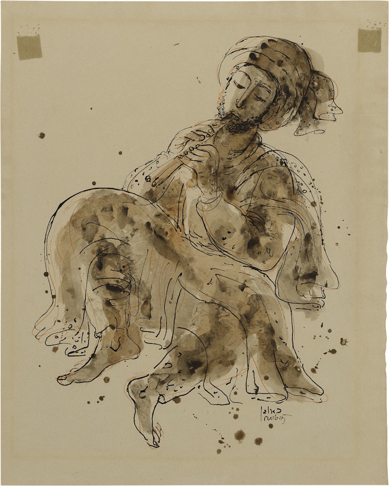 Arab Fluter by Reuven Rubin