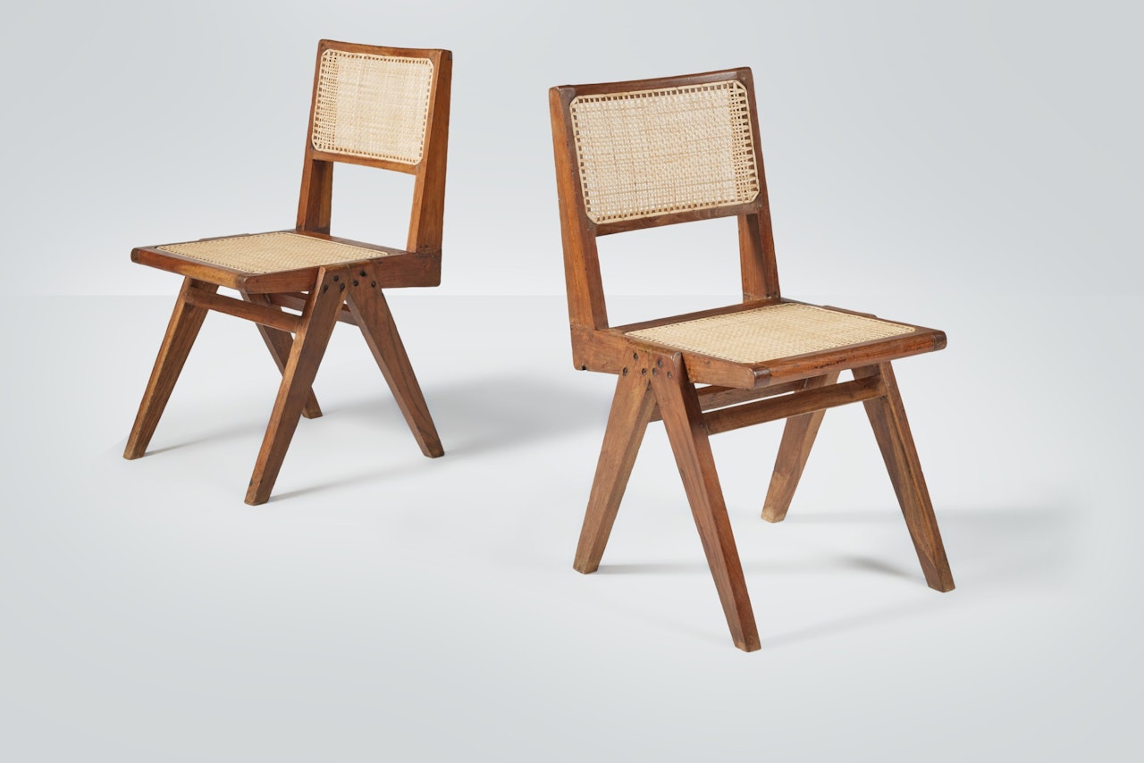 Pair of Side Chairs by Pierre Jeanneret