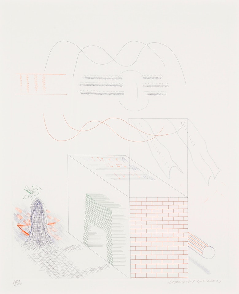 The Buzzing of the Blue Guitar, from The Blue Guitar by David Hockney