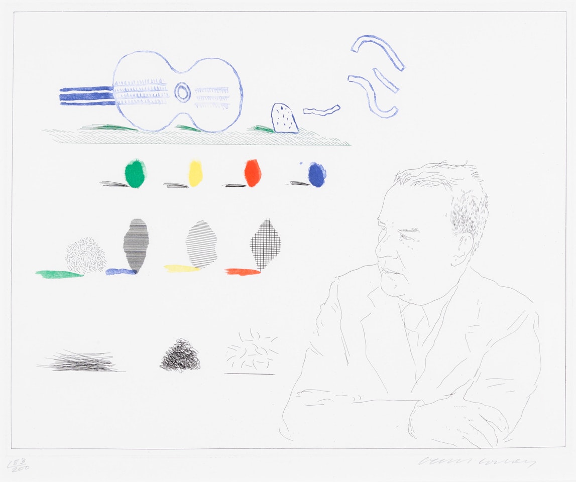The Poet (Wallace Stevens), from The Blue Guitar by David Hockney