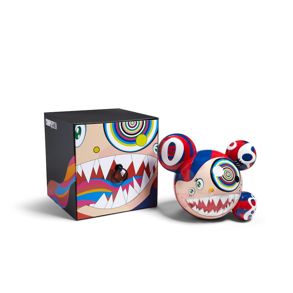 Vinyl multiple, stamped '©TM/KK COMPLEXCON BAIT SWITCH®' on underside, from the edition of 750, with the original silk-lined presentation and cardboard box. by Takashi Murakami