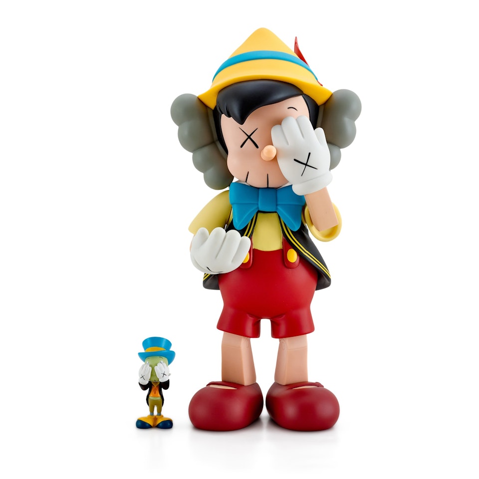 Pinocchio and Jiminy Cricket | 皮諾丘與吉米尼蟋蟀 by Kaws