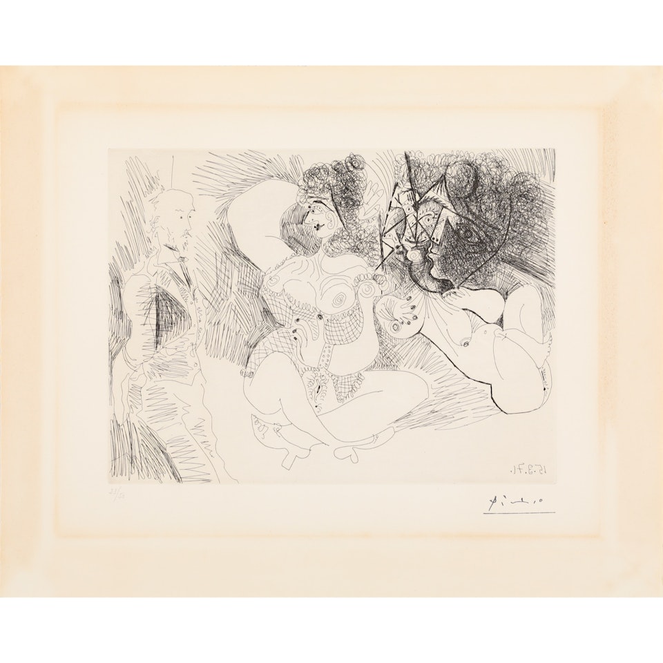 FEMMES À LEUR TOILETTE, AVEC DEGAS RÊVANT / WOMEN DRESSING UP, IN DREAM OF DEAGS : FROM 156 SERIES by Pablo Picasso