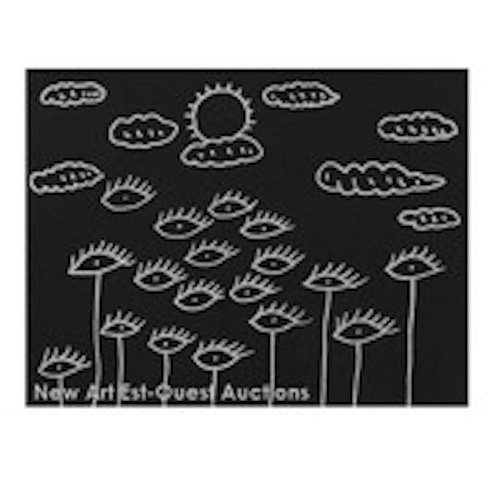EYES FLYING IN THE SKY by Yayoi Kusama