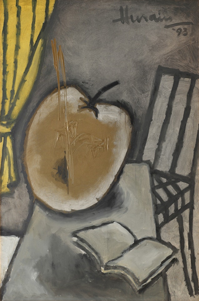 Untitled (Apple) by M.F. Husain