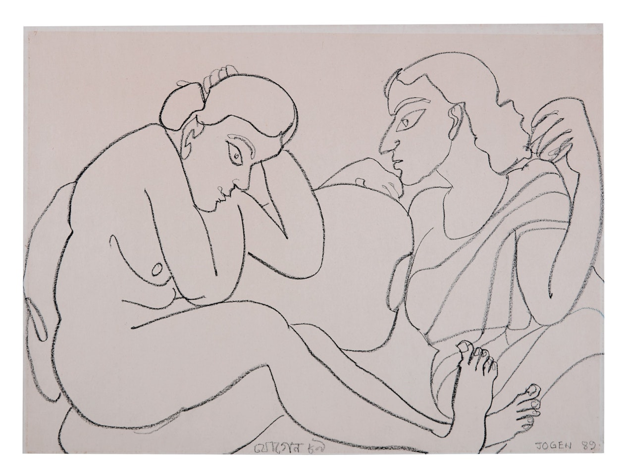 Two Women by Jogen Chowdhury