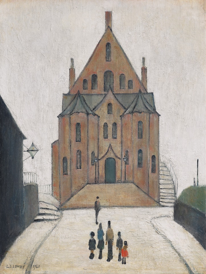 Old Church, Merthyr-Tydfil by Laurence Stephen Lowry
