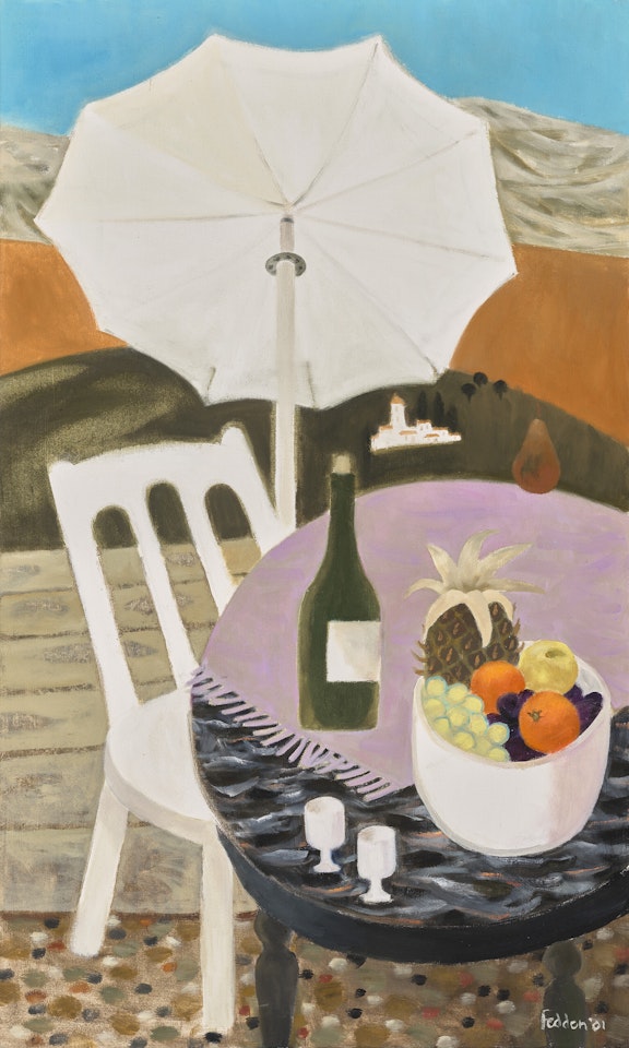 The White Umbrella by Mary Fedden