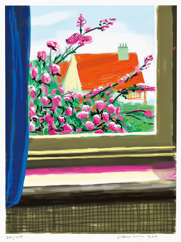 My Window Art Edition (No.751-1000) with a print of the iPad drawing No.778, 17th April 2011 by David Hockney