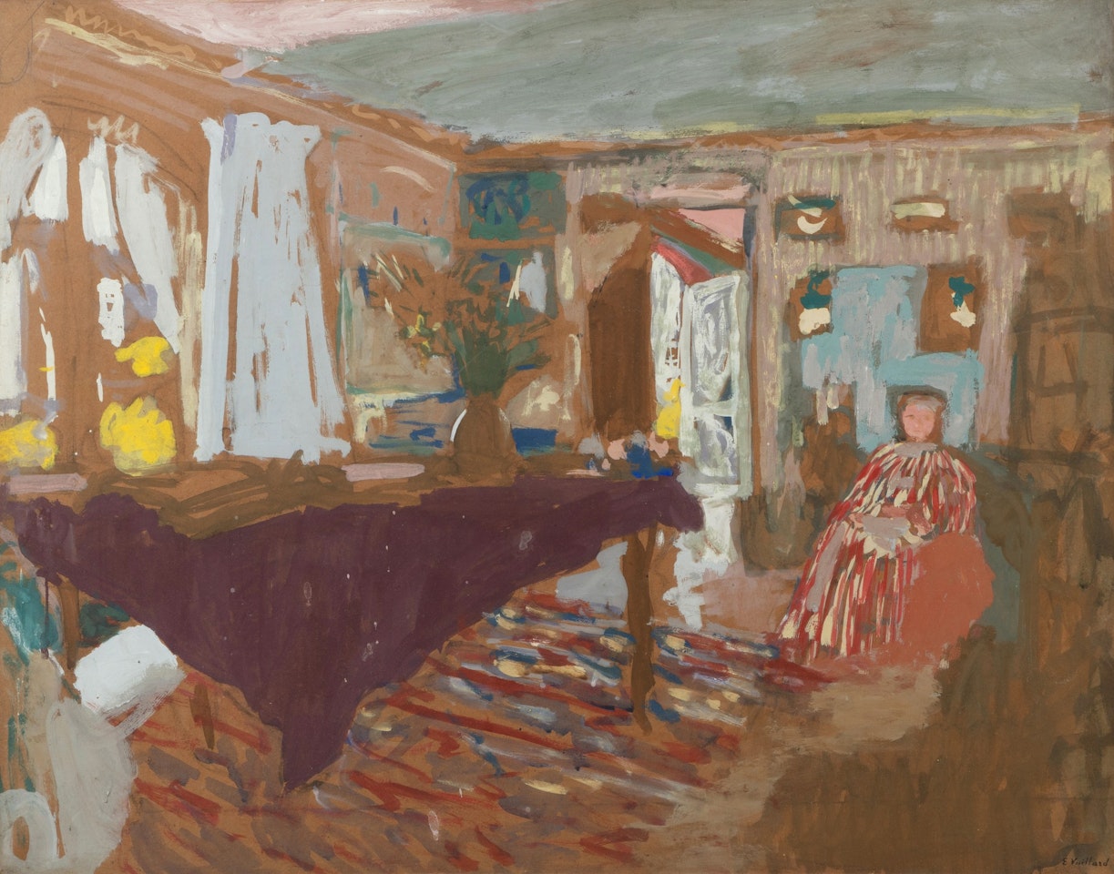 Madame Vuillard dans le salon, rue de Calais by Édouard Vuillard