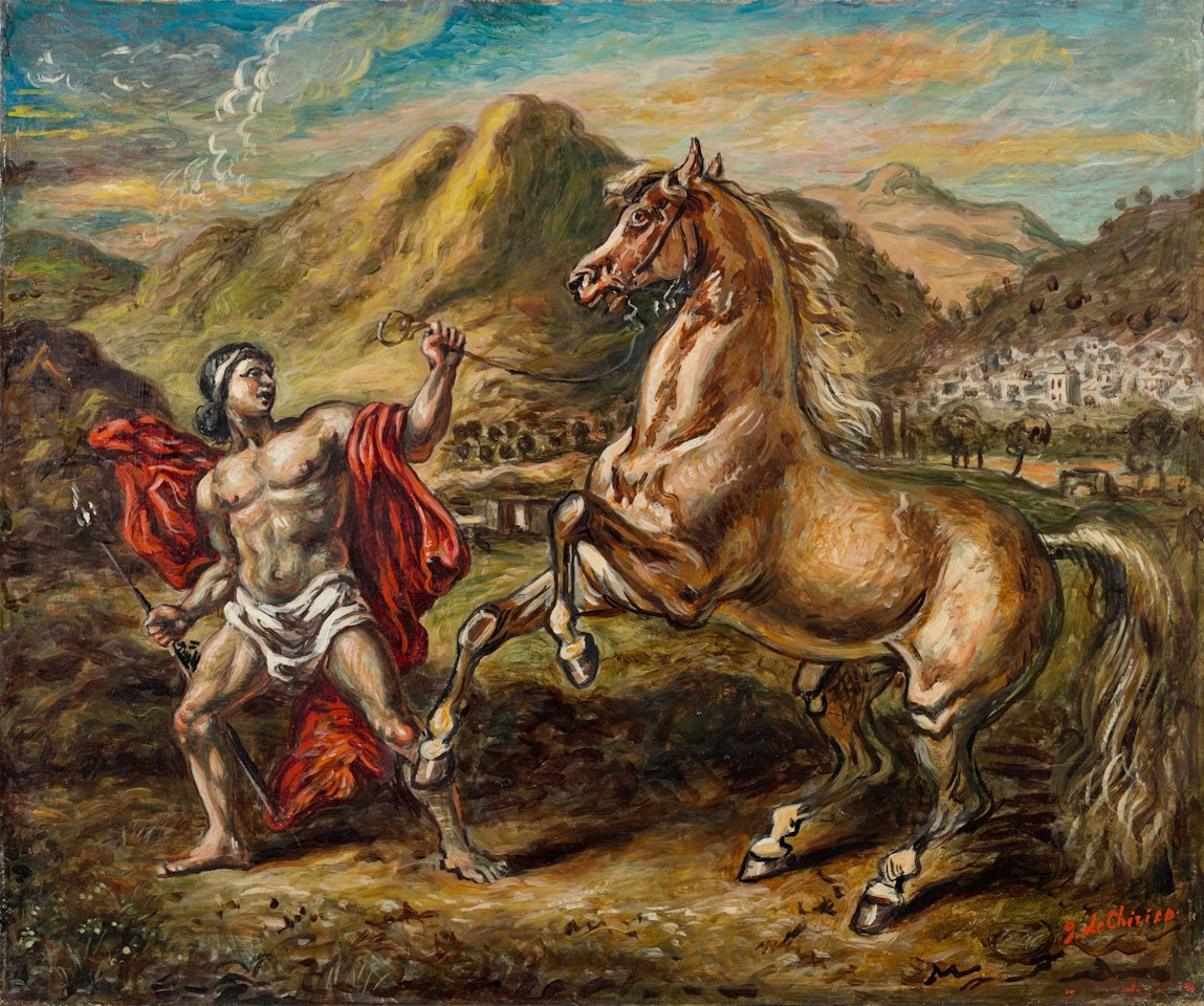 Ippolito e il suo cavallo by Giorgio de Chirico