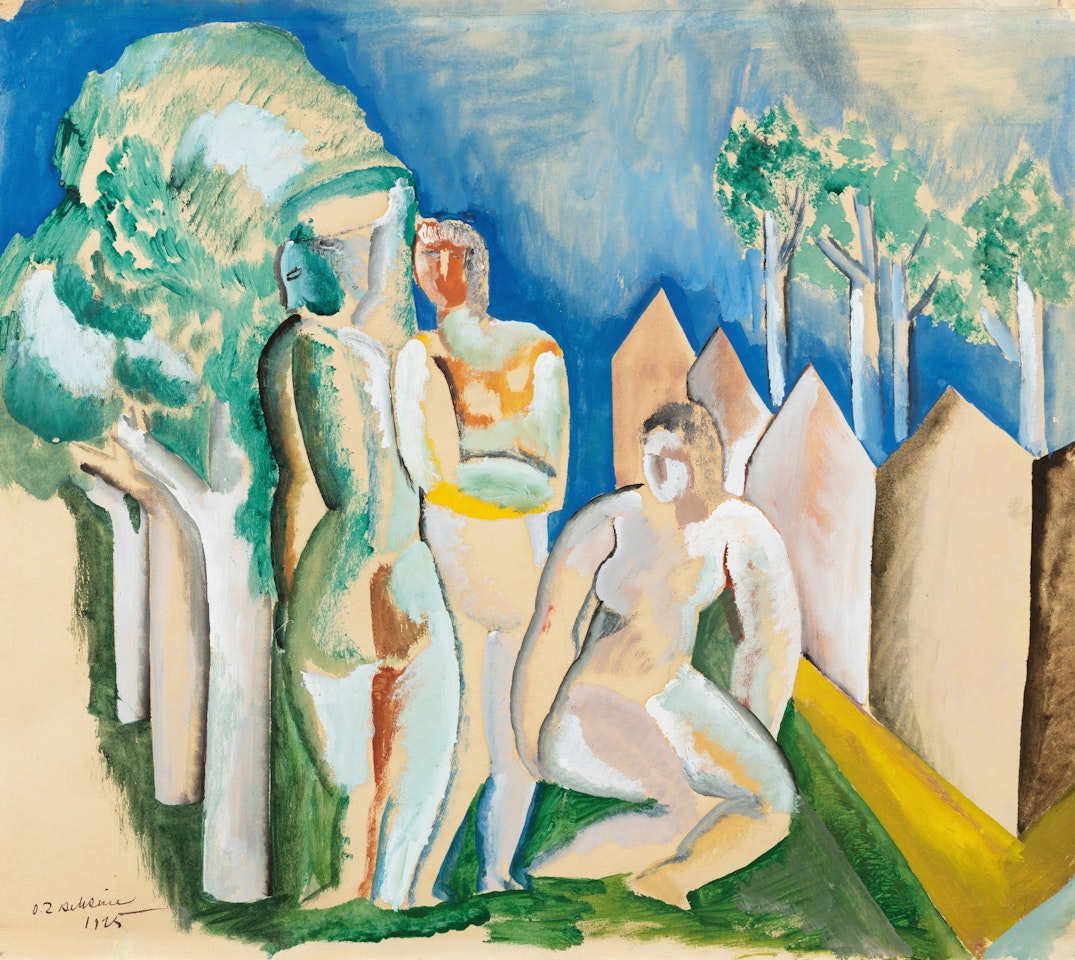 Trois baigneuses by Ossip Zadkine
