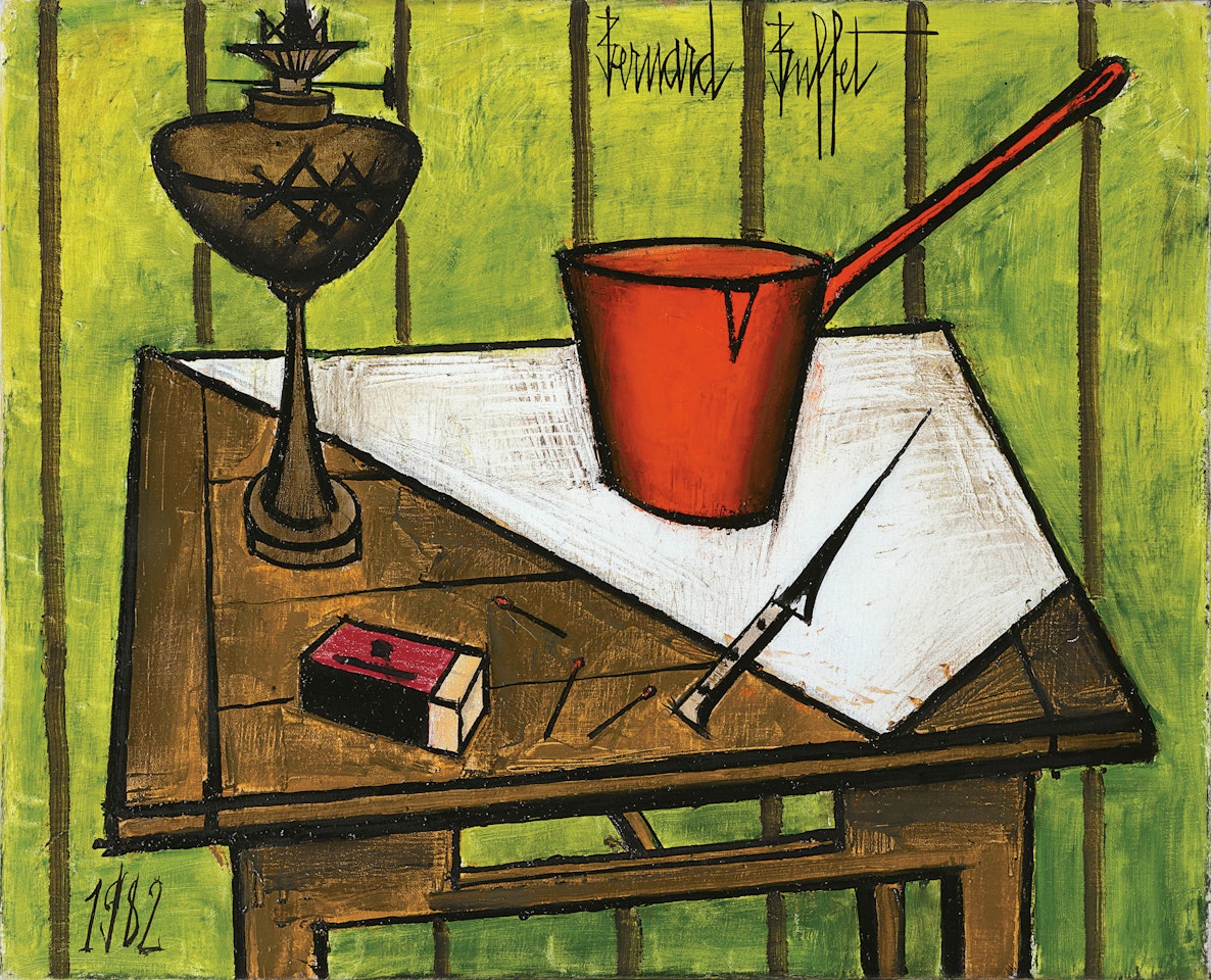Still Life with Red Saucepan by Bernard Buffet