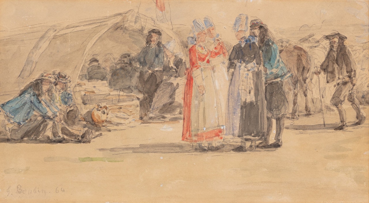 Jour de foire au pays bigouden by Eugène Boudin
