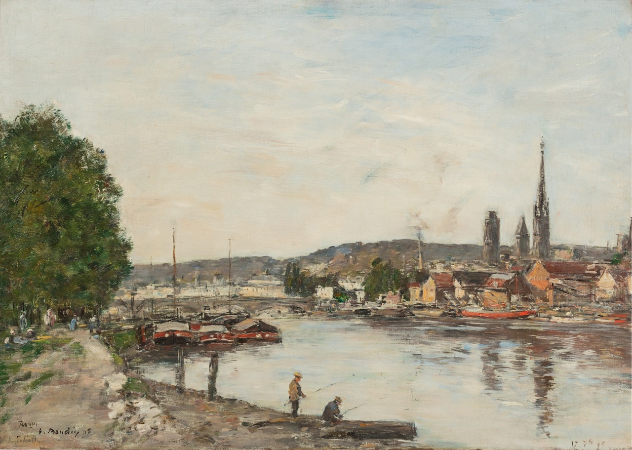 Rouen. Vue prise du Cours de la Reine by Eugène Boudin