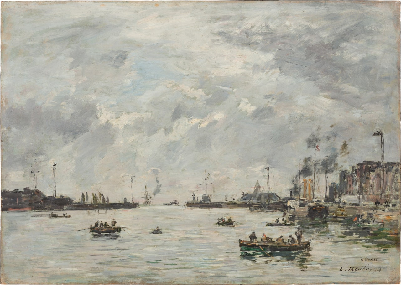 Le Havre. L'avant-port by Eugène Boudin