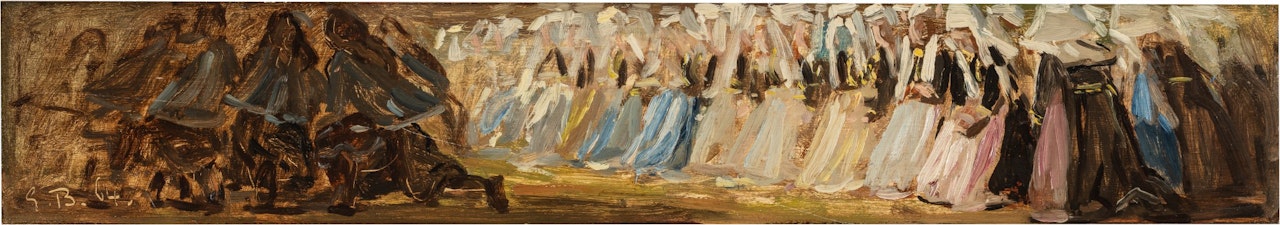 Pardon en Bretagne by Eugène Boudin