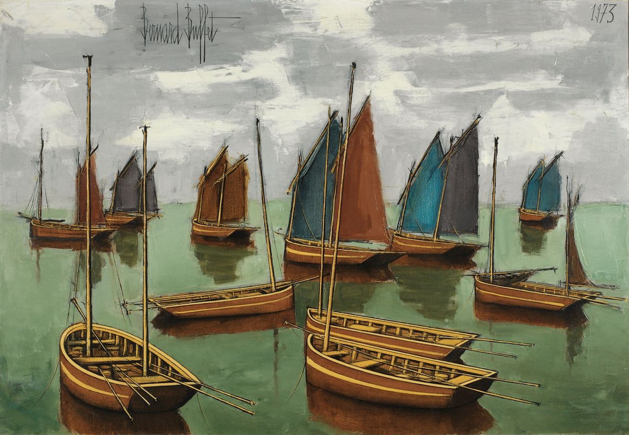 Bateaux au Mouillage by Bernard Buffet