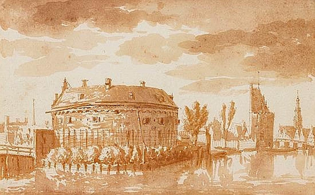 Paysage au bord de l'eau by Jan de Bisschop