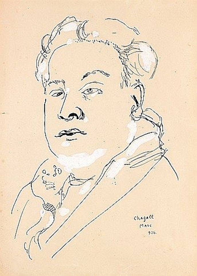 Portrait de Gustave Coquiot by Marc Chagall