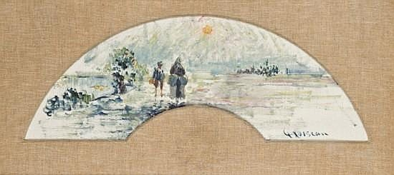 Soleil à l'aube dans les marais by Gustave Loiseau