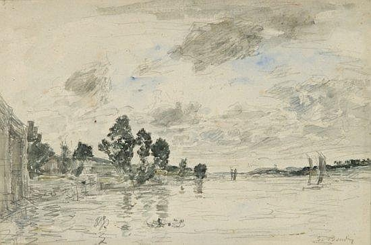 Bord de Seine by Eugène Boudin