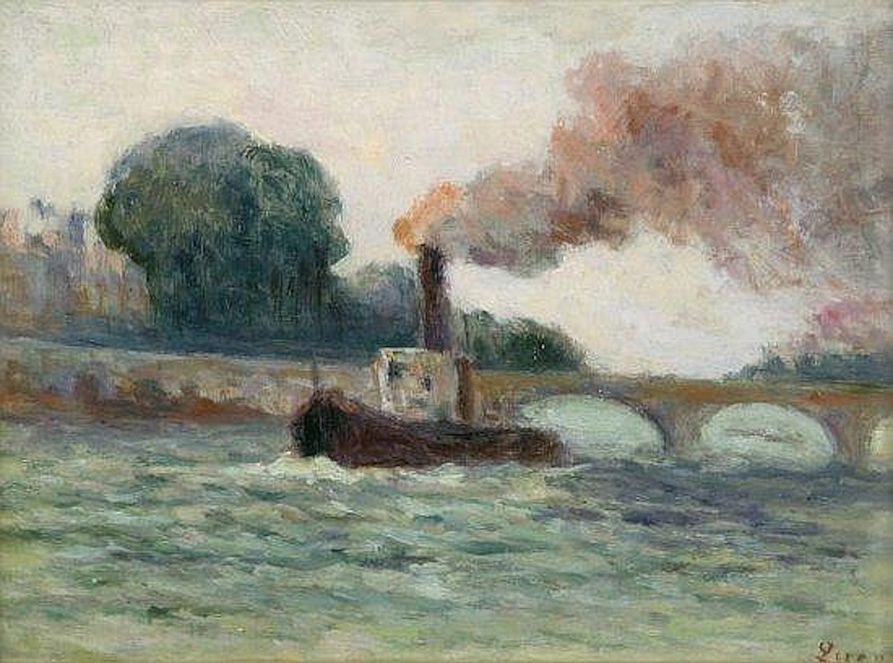 Paris, remorqueur sur la Seine by Maximilien Luce