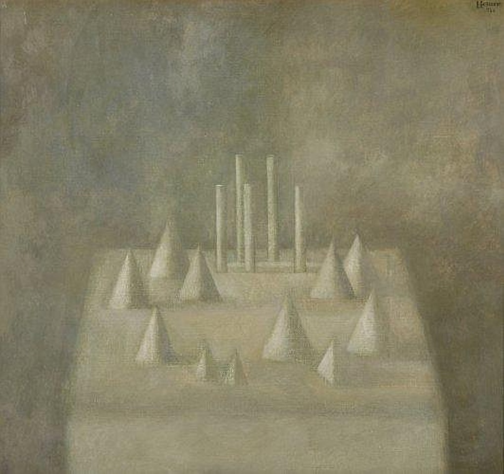Composition aux colonnes, cônes et pyramides by Vladimir Weisberg