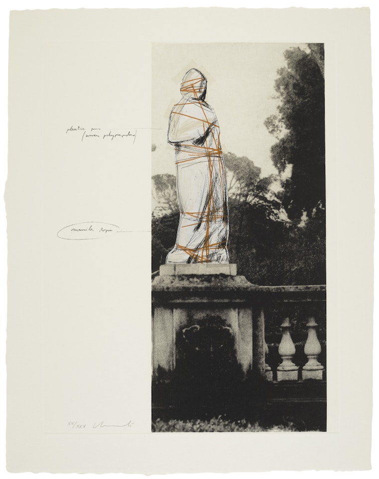 Wrapped Venus, Project for Villa Borghese, Rome, from the Landfall Press Etching Portfolio by Christo