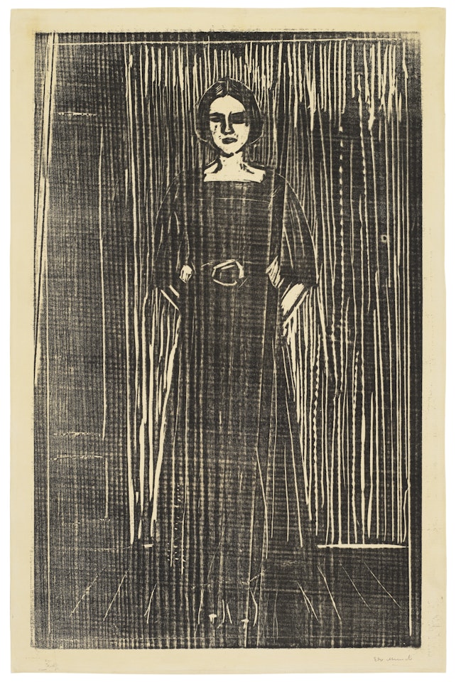 Dam in Schwarz (Woman in Black) by Edvard Munch