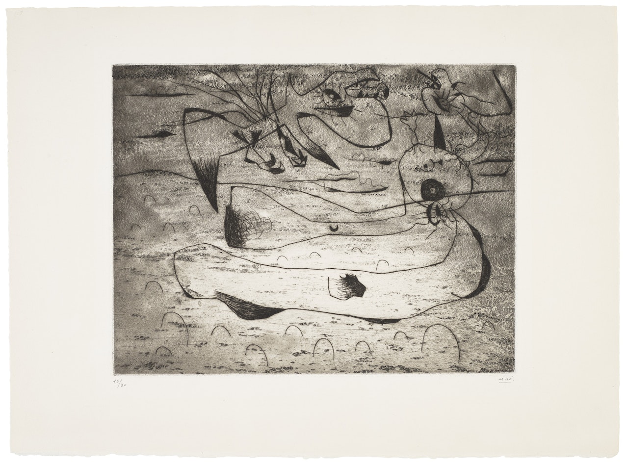 L'Aigle et la femme la nuit by Joan Miró