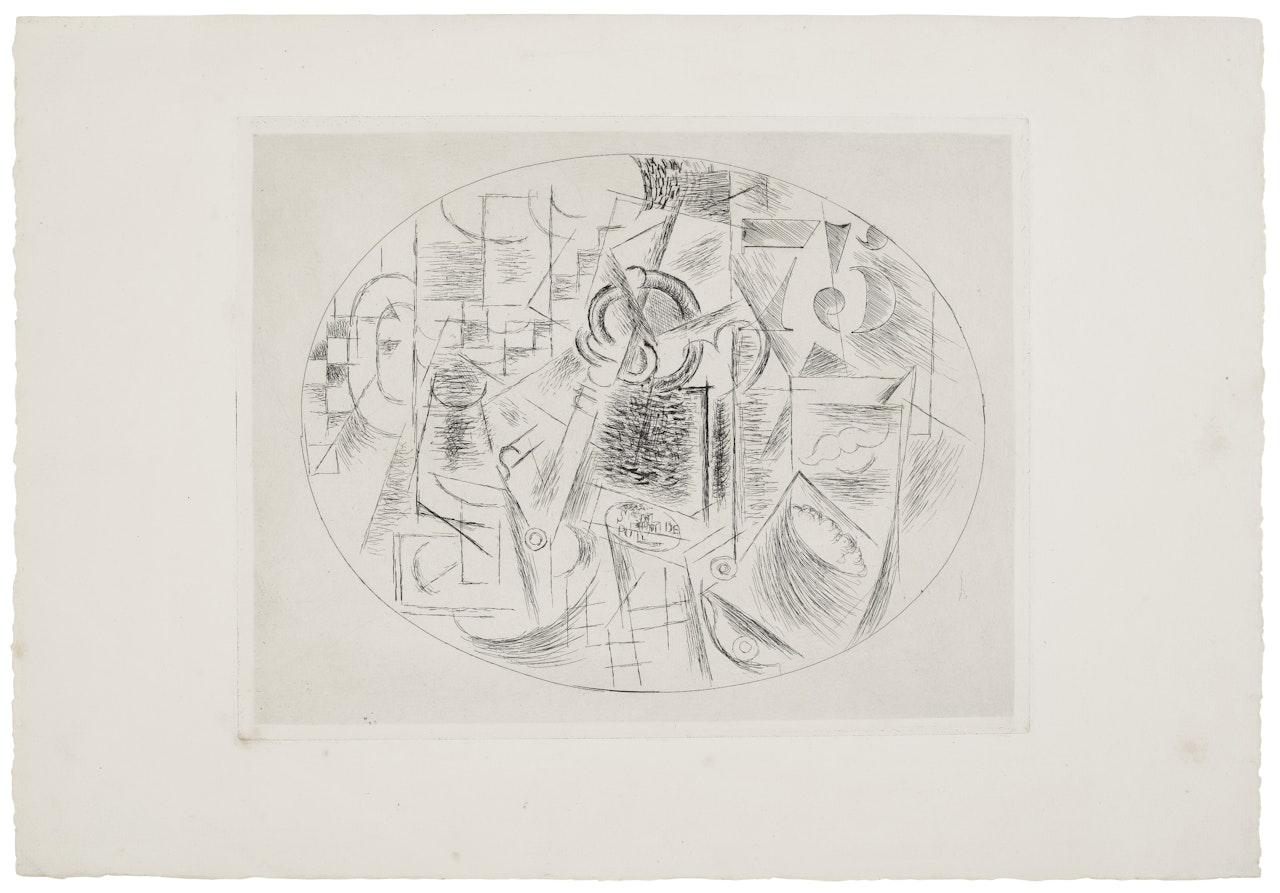 Nature morte: trousseau de clefs: carte de visite by Pablo Picasso