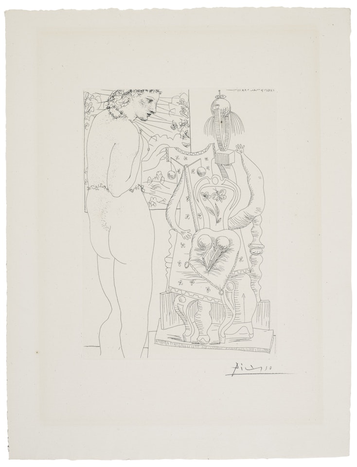 Modèle et sculpture surréaliste, from La Suite Vollard by Pablo Picasso