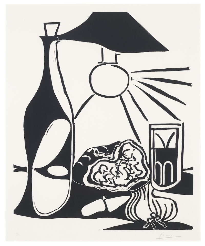 Nature morte à la bouteille by Pablo Picasso