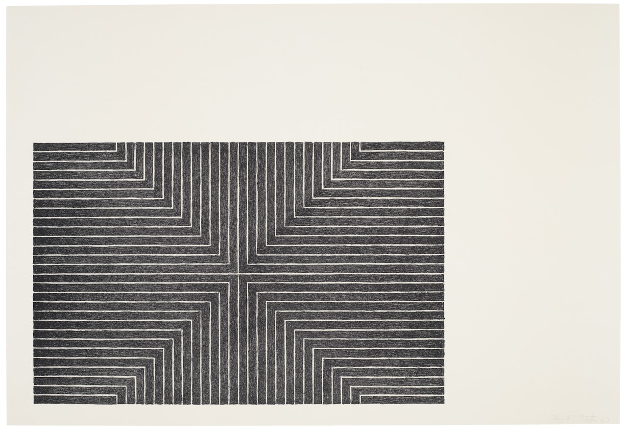 Arbeit Macht Frei, from Black Series I by Frank Stella