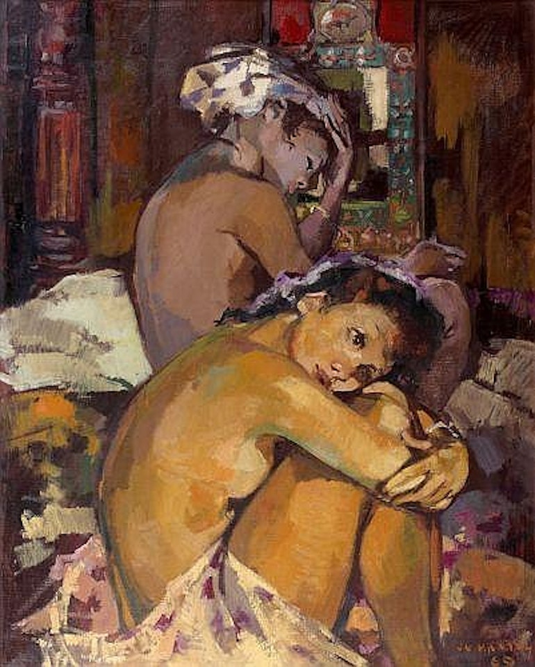 Jeunes femmes alanguies by Jean Gaston Mantel