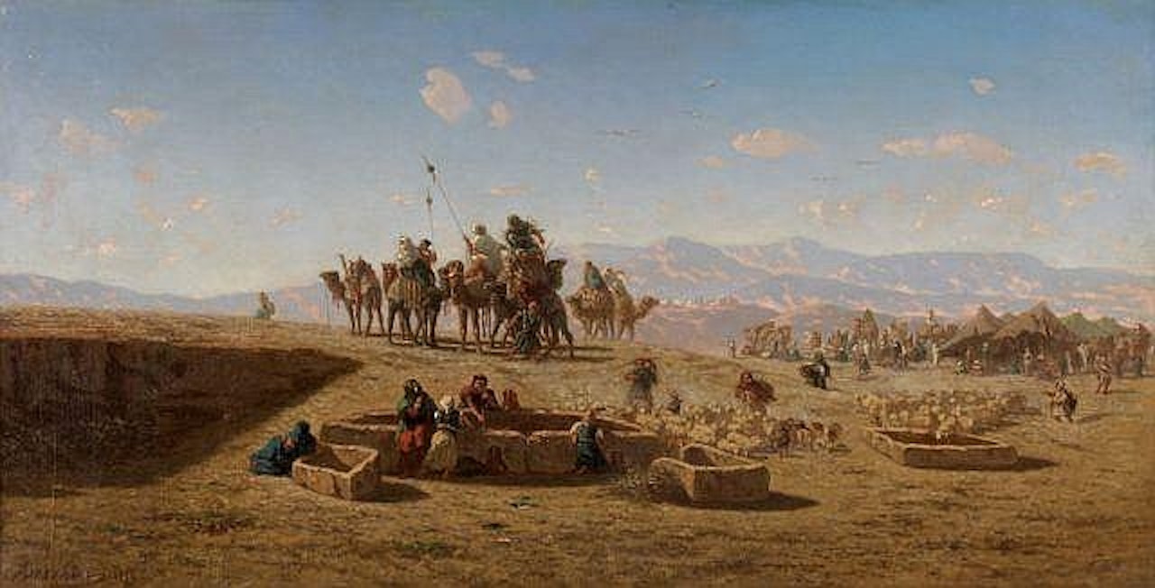 Le Puits de Jacob, entre Ken Leban et Naplous, Syrie by Narcisse Berchere