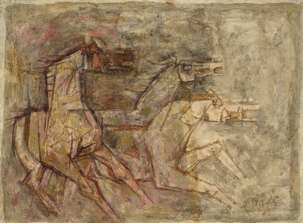 Untitled (Horses) by M.F. Husain